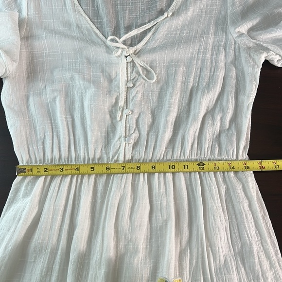 Joe Fresh Cotton Blend Tiered Lightweight Long Sleeves Summer Midi Dress - Picture 12 of 14